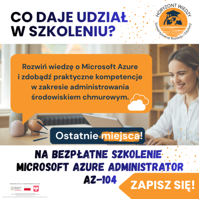 Bezpłatne szkolenie Microsoft Azure AZ-104 dla kobiet 18+